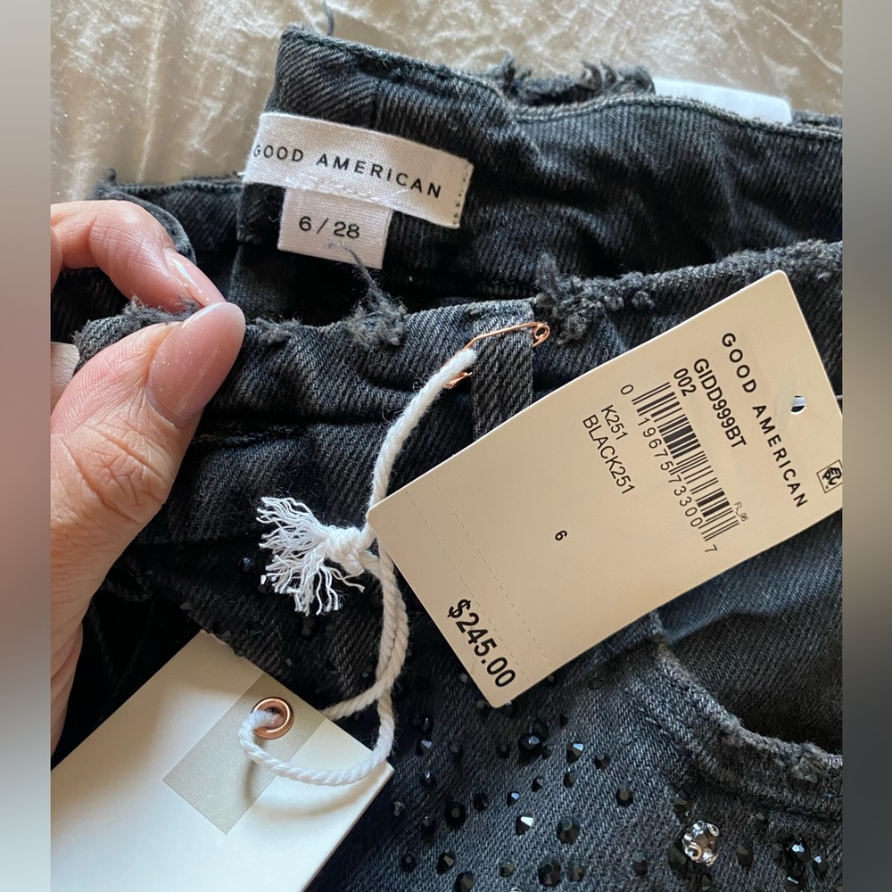 Good American Good Icon Embellished High Rise Jeans - Picture 4 of 5